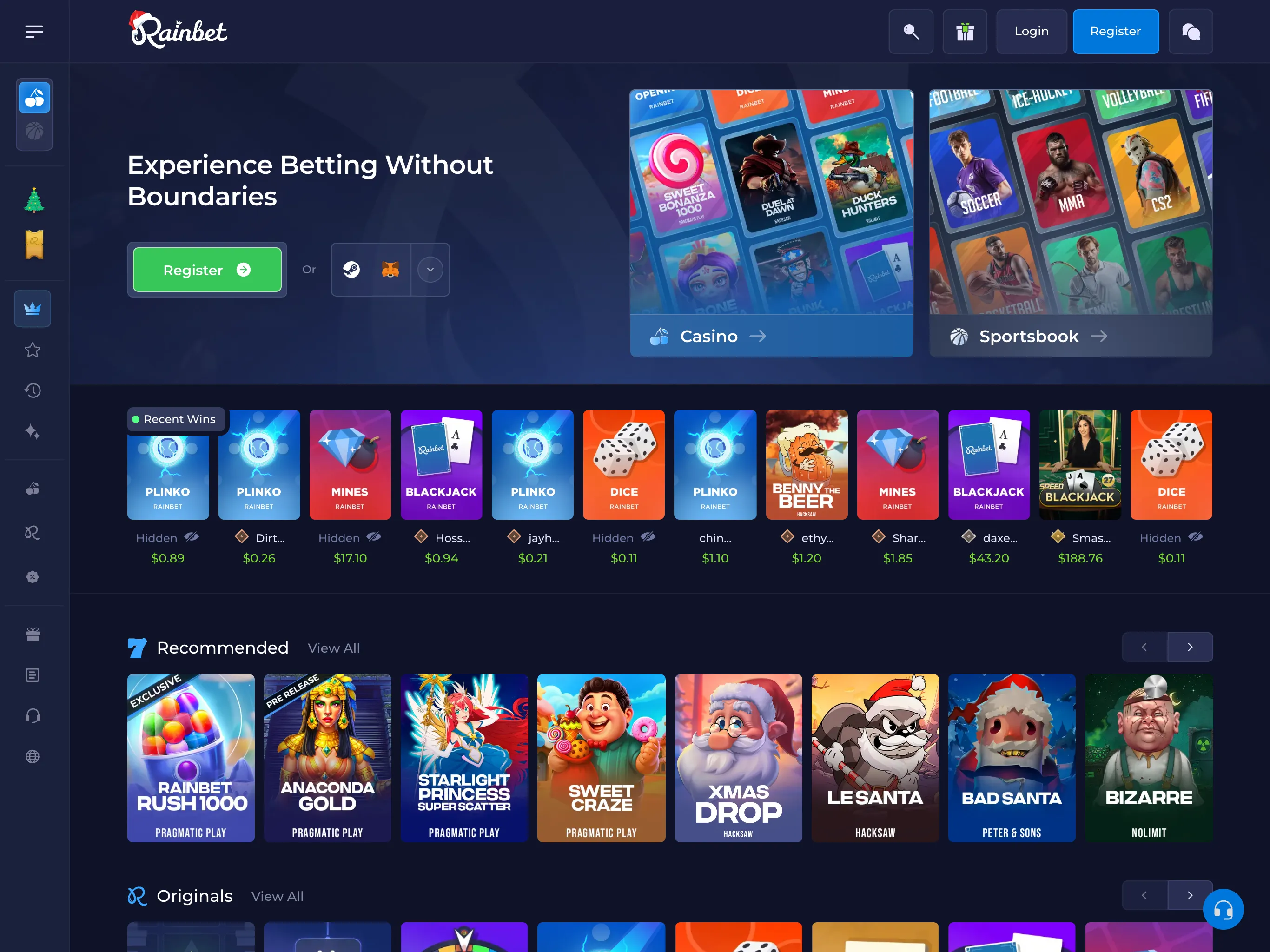Crypto Gambling at Rainbet Casino